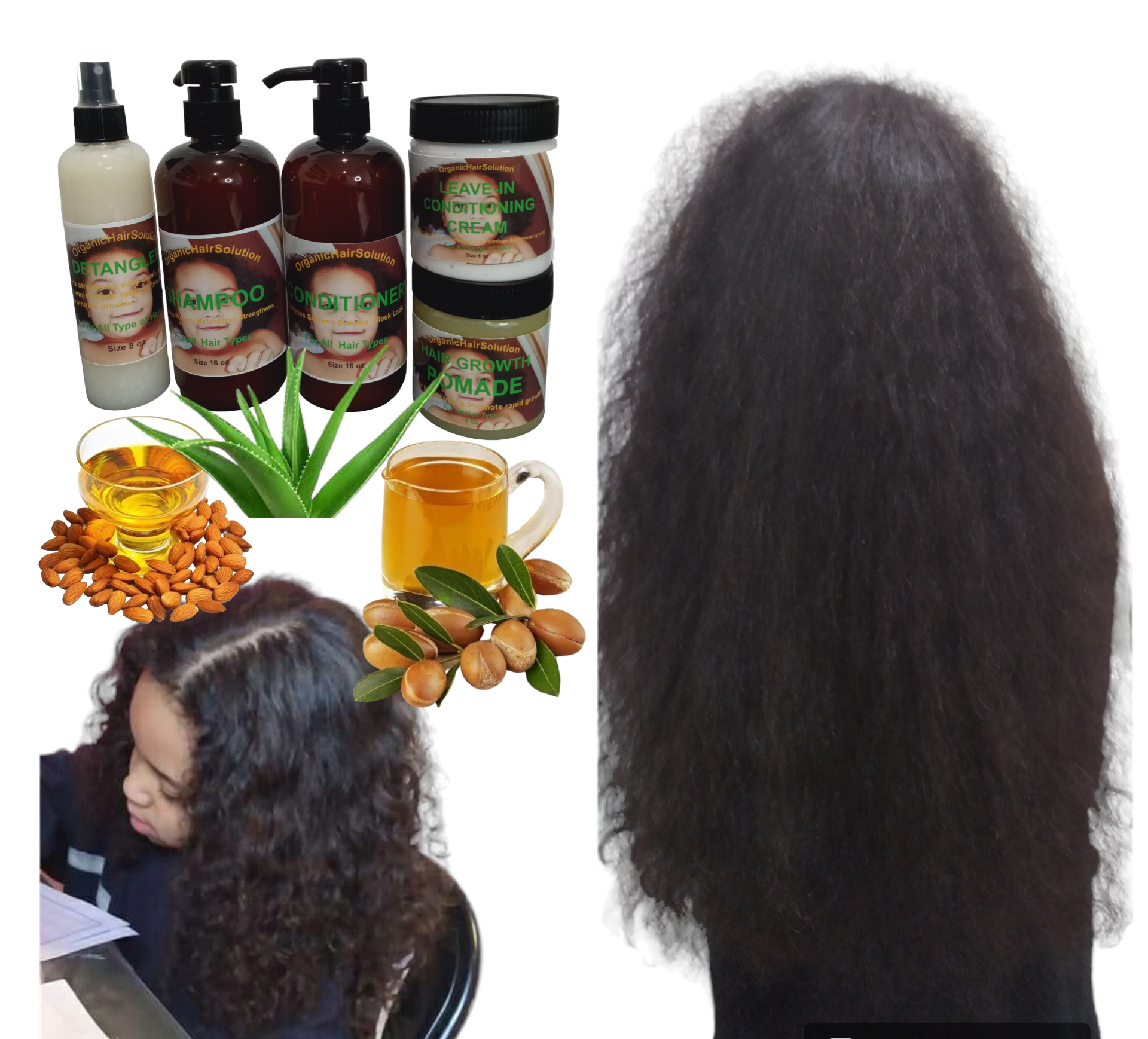 Wholesale- Kids Rice Water Detangler &  Hair Growth Spray Leave in Mist For Dry, Frizzy, Damaged Hair (pack 24)
