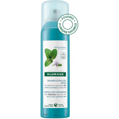 Klorane Dry Shampoo with Organic Aquatic Mint - A Product of France 🇫🇷