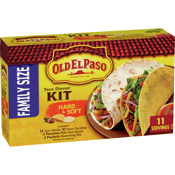 Old El Paso Hard & Soft Taco Dinner Kit, Family Size