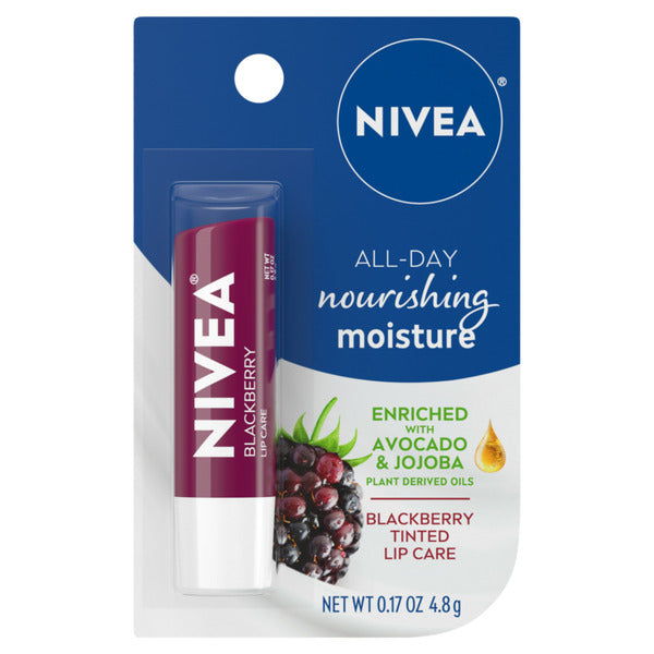 NIVEA Lip Balm, Blackberry Flavored Tinted Lip Balm