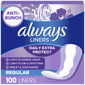 Always Daily Extra Protect Liners, Regular Length, Unscented Panty Liners