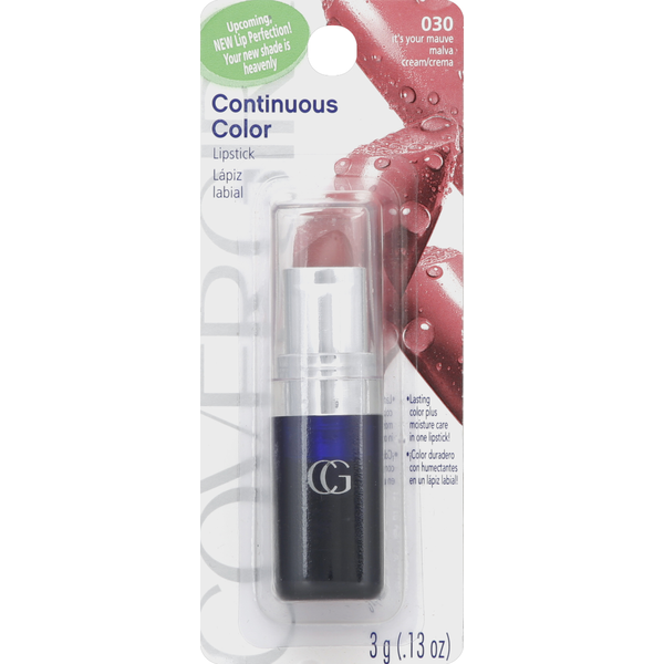 COVERGIRL Continuous Color Lipstick, It's Your Mauve, Female Cosmetics