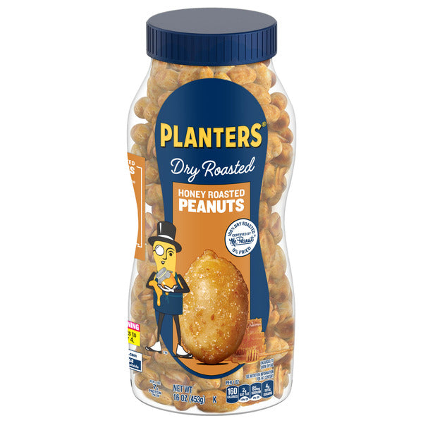 Planters Dry Honey Roasted Peanuts, 16 OZ
