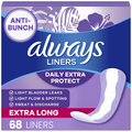 Always Daily Extra Protect Liners, Extra Long Length, Unscented Panty Liners
