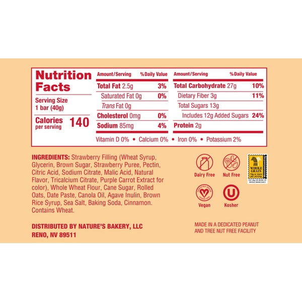 Nature's Bakery Oatmeal Crumble Strawberry