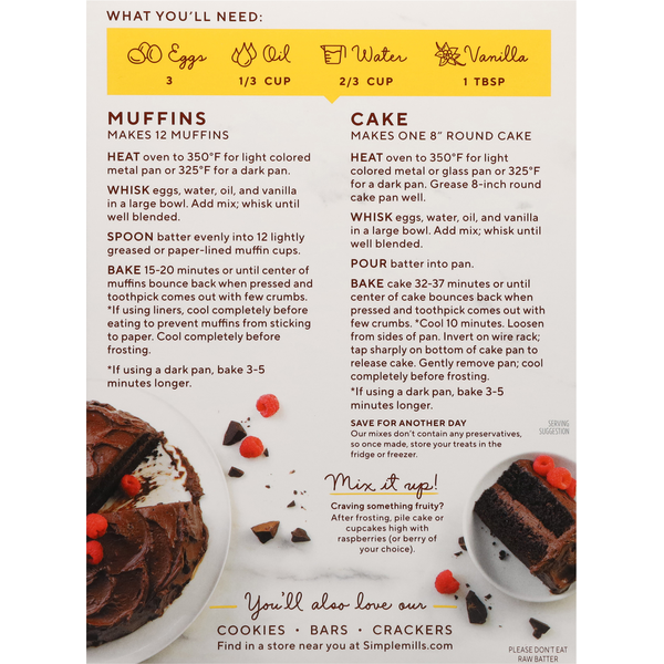 Simple Mills  Almond Flour Baking Mix Chocolate Muffin & Cake