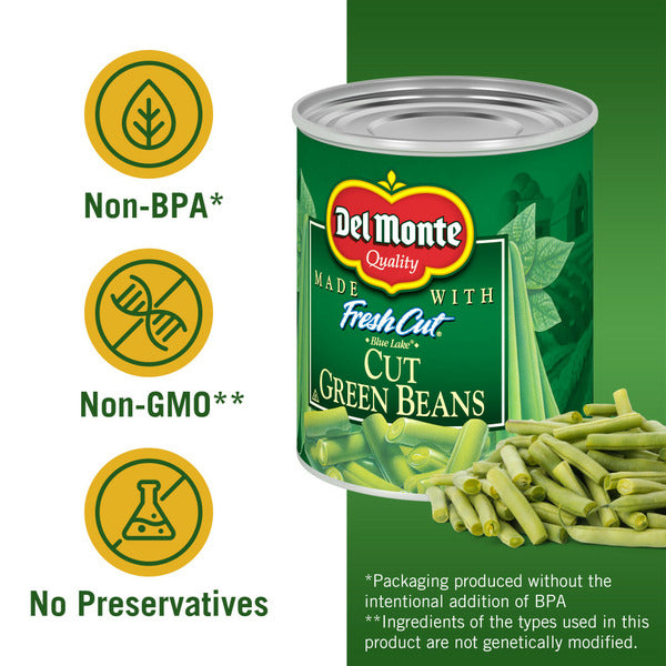 Del Monte BLUE LAKE Cut Green Beans, Canned Vegetables