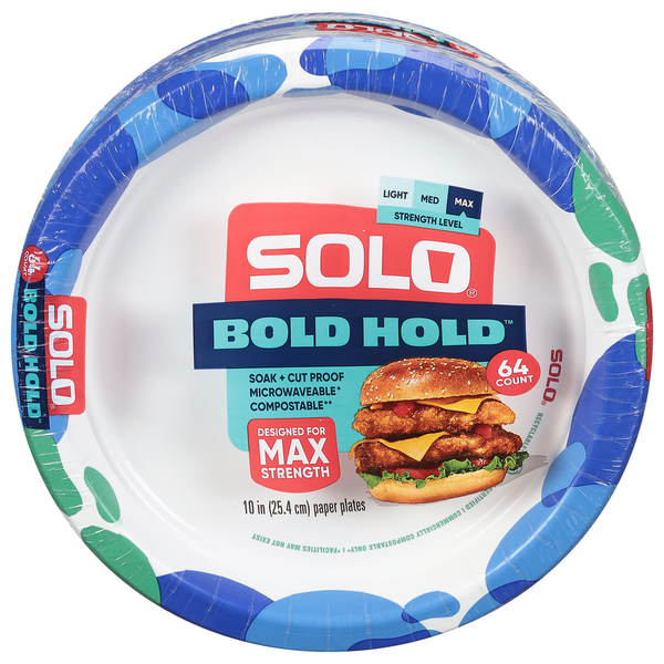 SOLO Paper Plates, Max Strength