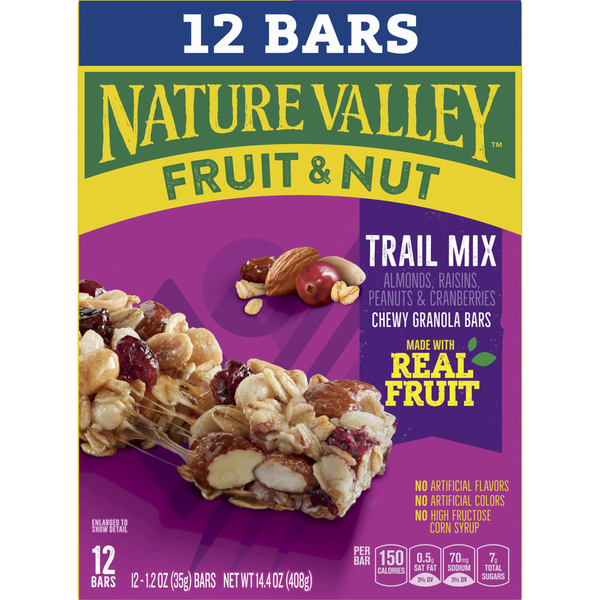Nature Valley Fruit and Nut Trail Mix Chewy Granola Snack Bars