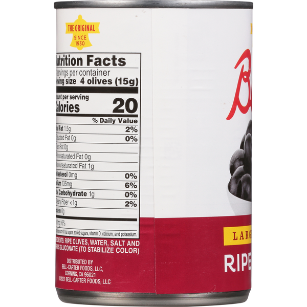 Bell's Olives, Ripe, Pitted, Large