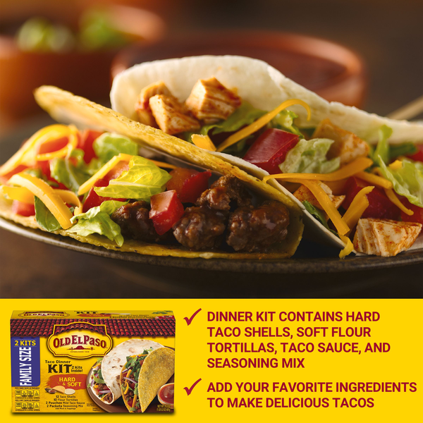 Old El Paso Hard & Soft Taco Dinner Kit, Family Size