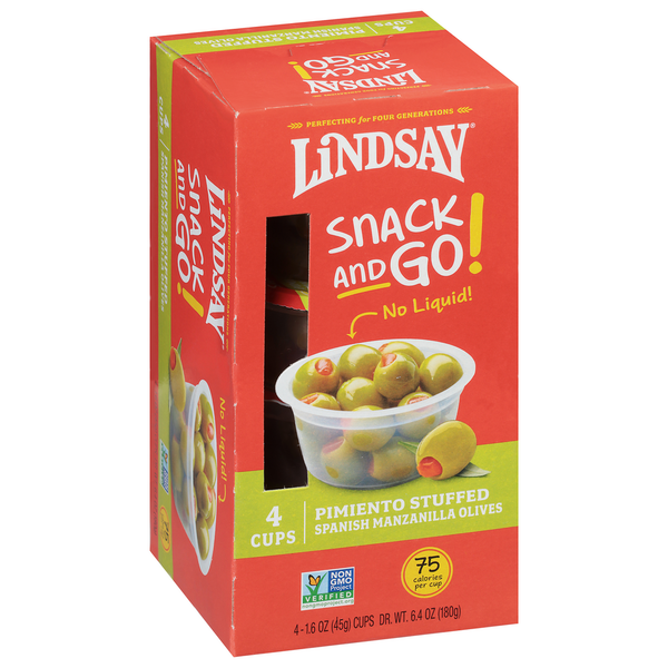 Lindsay Snack and Go Pimiento Stuffed Spanish Manzanilla Olives
