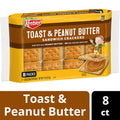 Keebler Toast and Peanut Butter Sandwich Crackers, Lunch Snacks, 8 Count