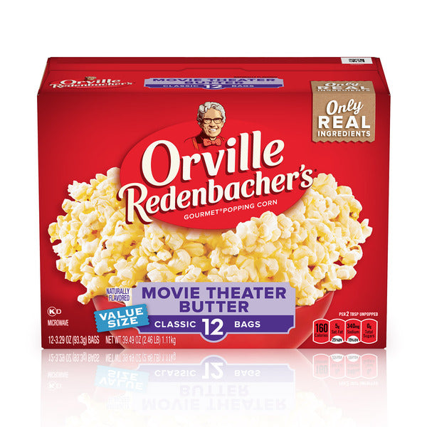 Orville Redenbacher Movie Theater Butter Popcorn, Microwave Popcorn