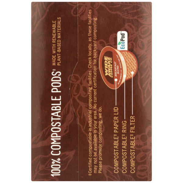 Wide Awake Mild Roast Breakfast Blend 100% Arabica Coffee Single Serve Pods