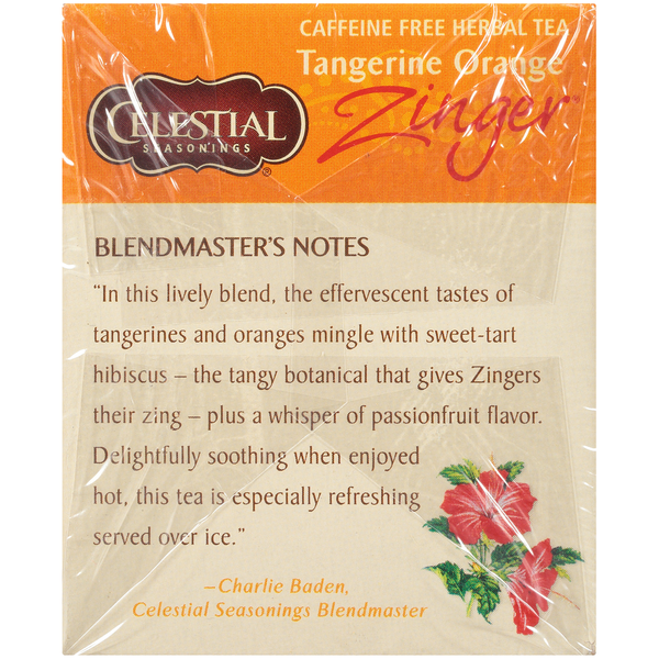 Celestial Seasonings Zinger Tangerine Orange Caffeine Free Herbal Tea