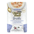 Purina Fancy Feast Lickable Wet Cat Food Broth Topper, Creamy Wild Salmon and Whitefish