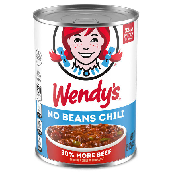 WENDY'S Chili No Beans, Canned Chili