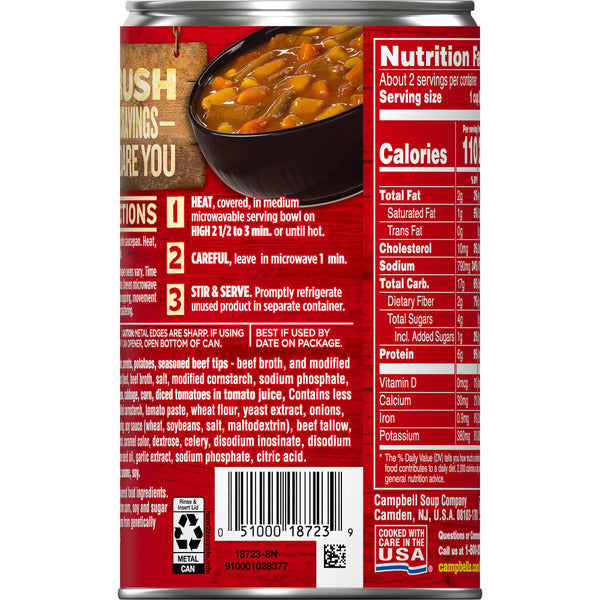 Campbell's Roast Beef Tips With Vegetables Soup