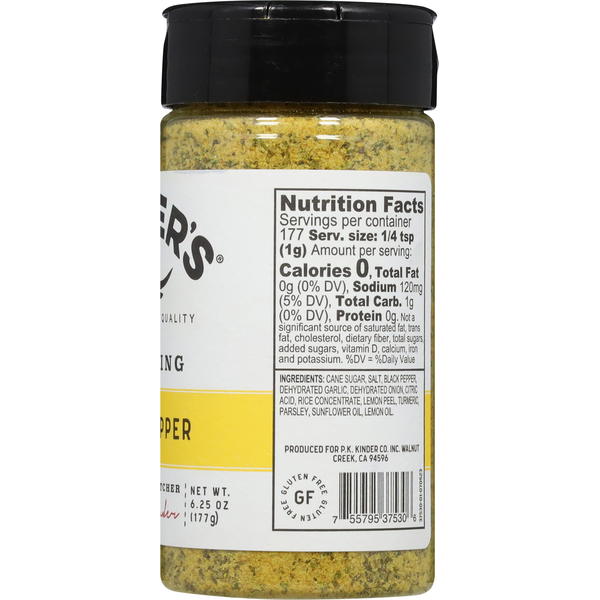 Kinder's Seasoning, Lemon Pepper