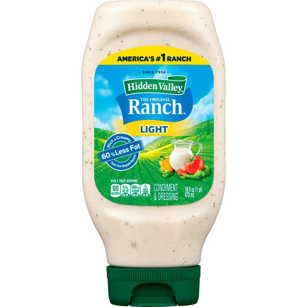 Hidden Valley Light Ranch Condiment and Dressing, Easy Squeeze Bottle