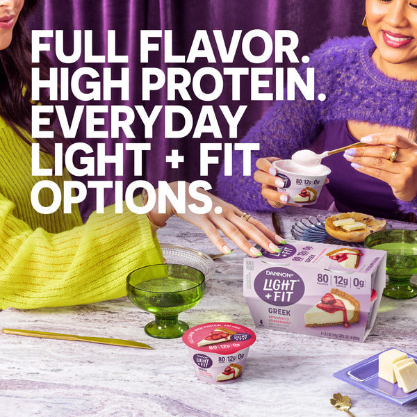 Dannon Light + Fit Dannon Light + Fit Banana Cream Greek Fat Free Yogurt, Creamy and Delicious Gluten Free Yogurt, 5.3 oz Cup
