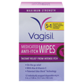 Vagisil Wipes, Medicated, Maximum Strength, Anti-Itch - 5 x 7.28