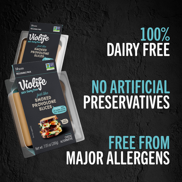 Violife Just Like Smoked Provolone Slices, Dairy-Free Vegan