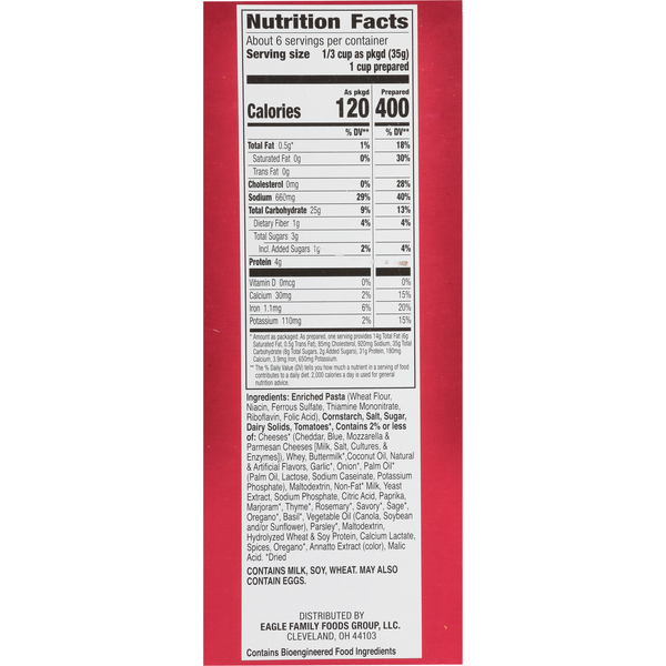 Hamburger Helper Four Cheese Lasagna, Robust Tomato & Herb Flavor, Value Size