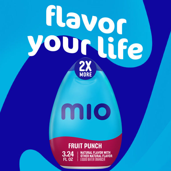 MiO Fruit Punch Naturally Flavored Liquid Water Enhancer with 2X More