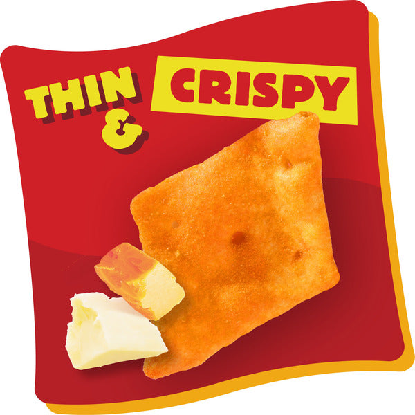 Cheez-It Snap'd Double Cheese Cracker Chips, Thin Crisps, 12 Packs