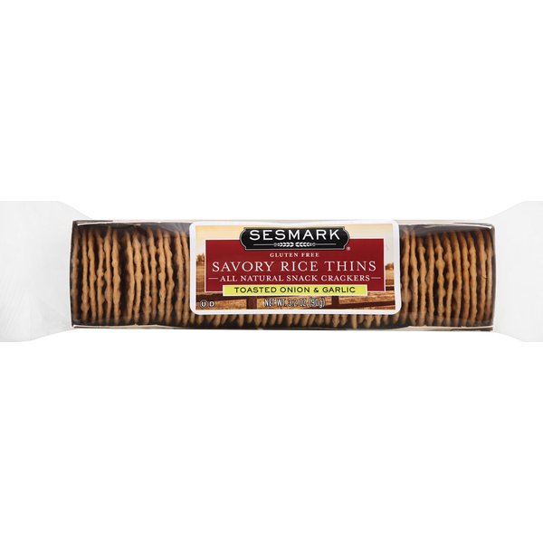 Sesmark Rice Thins, Savory, Toasted Onion & Garlic