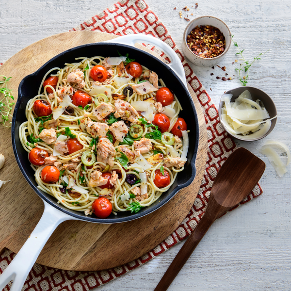 King Oscar Skinless & Boneless Premium Salmon in Olive Oil, Mediterranean Style
