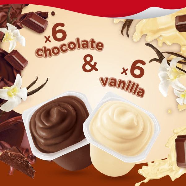 Snack Pack Chocolate and Vanilla Flavored Pudding Cups Family Pack