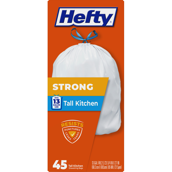 Hefty 13 Gallon Tall Kitchen Drawstring Bags