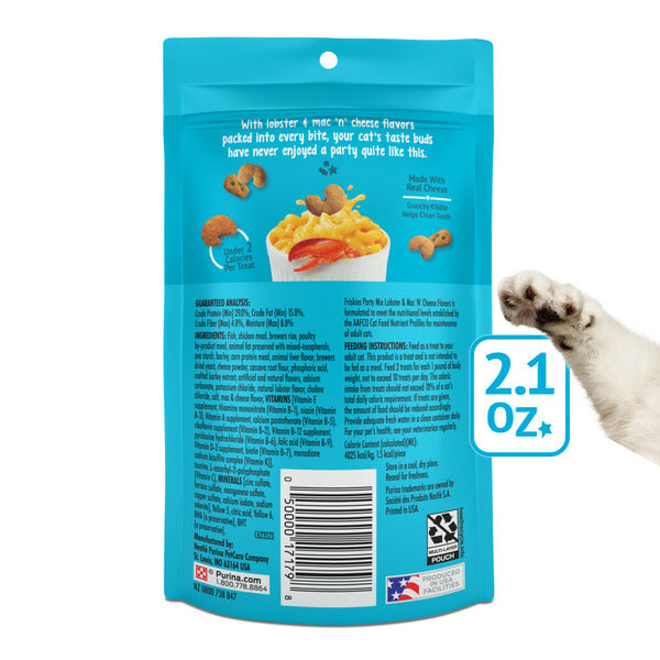 Purina Friskies Cat Treats, Party Mix Lobster & Mac 'N' Cheese Flavors