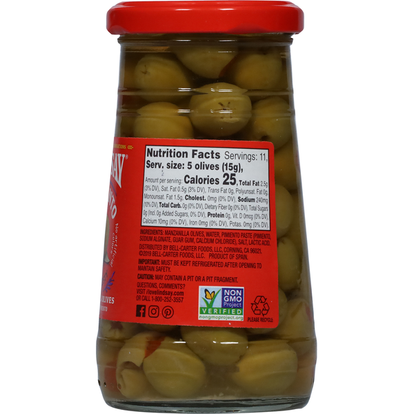 Lindsay Spanish Manzanilla Pimiento Stuffed Olives