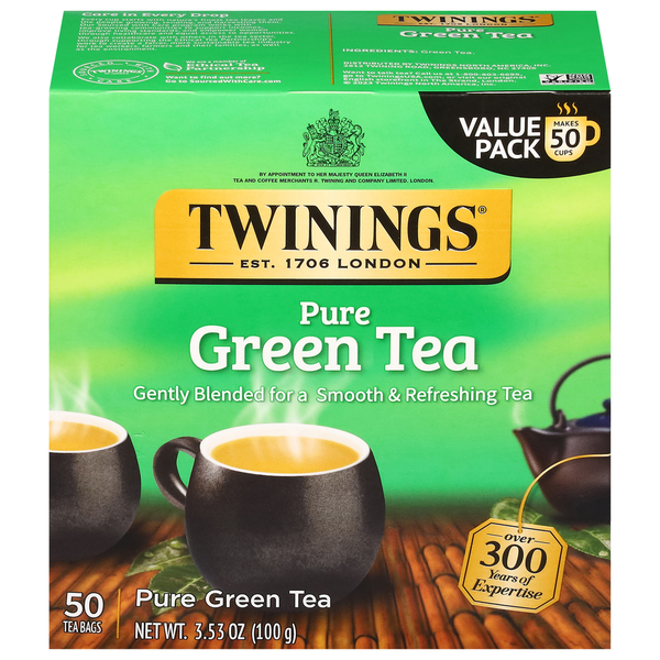 Twinings Green Tea, Pure, Bags, Value Pack