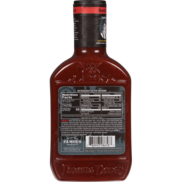 Famous Dave's BBQ Sauce, Devil's Spit, Hot