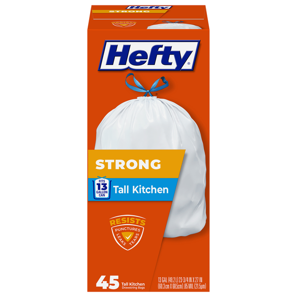 Hefty 13 Gallon Tall Kitchen Drawstring Bags
