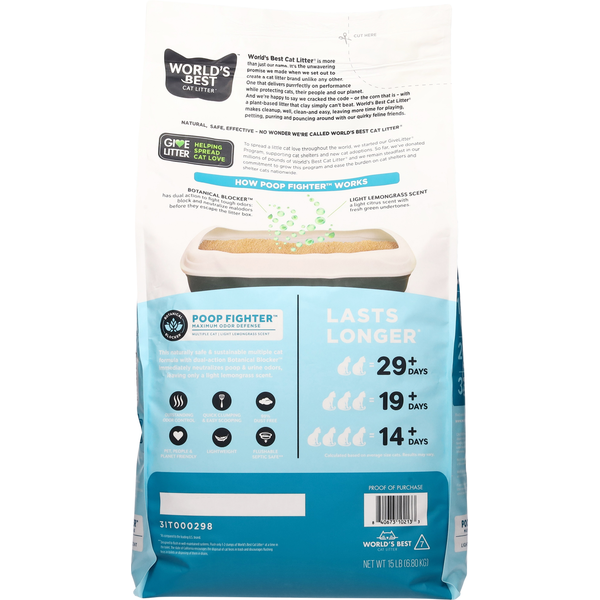 World's Best Cat Litter  Cat Litter, Poop Fighter