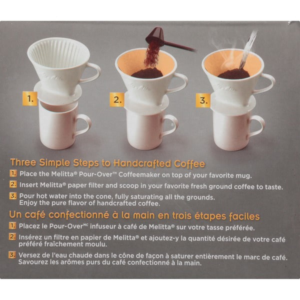Melitta Pour Over Cup Porcelain Coffee Brewing Cone