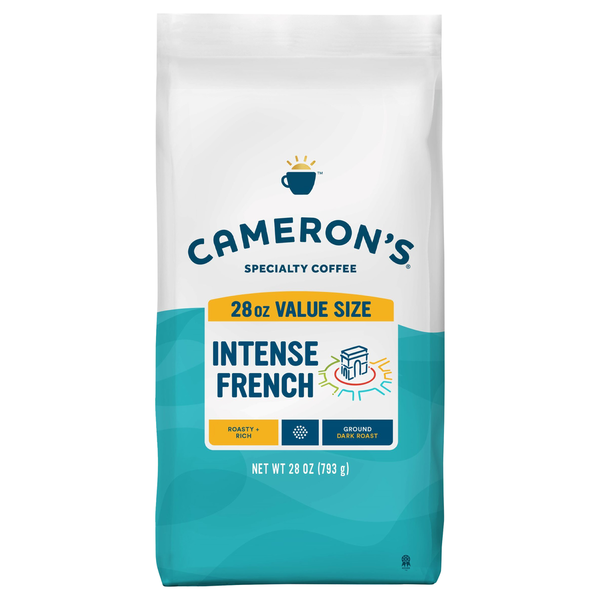 Cameron's Coffee, Ground, Dark Roast, Intense French, Value Size