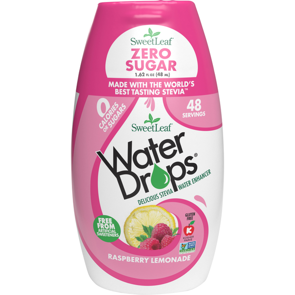 SweetLeaf Water Enhancer, Delicious Stevia, Zero Sugar, Raspberry Lemonade