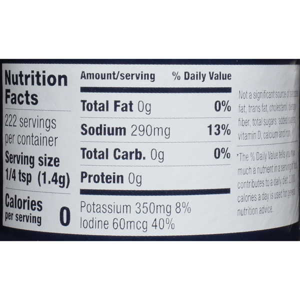 Morton 50% Less Sodium Iodized Salt & Potassium Chloride