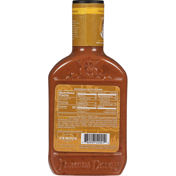Famous Dave's BBQ Sauce, Georgia Mustard, Medium