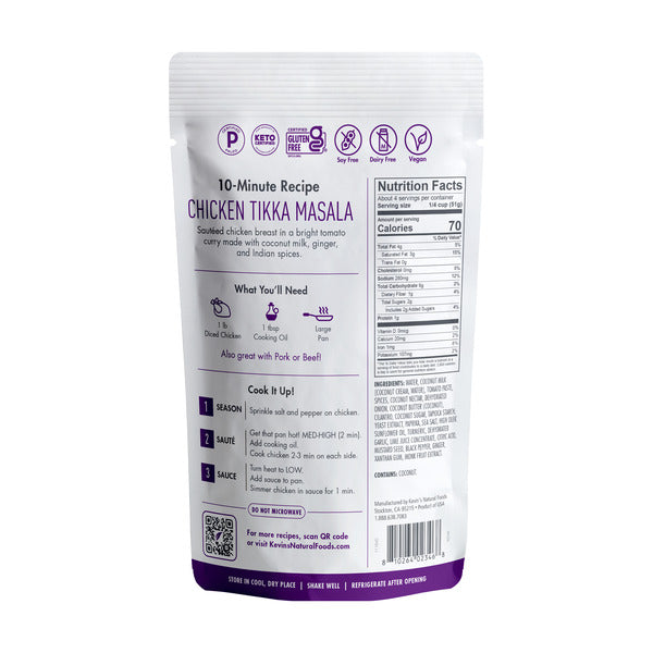 Kevin's Natural Foods Tikka Masala Sauce