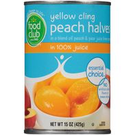 Food Club Yellow Cling Peach Halves In A Blend Of ...
️