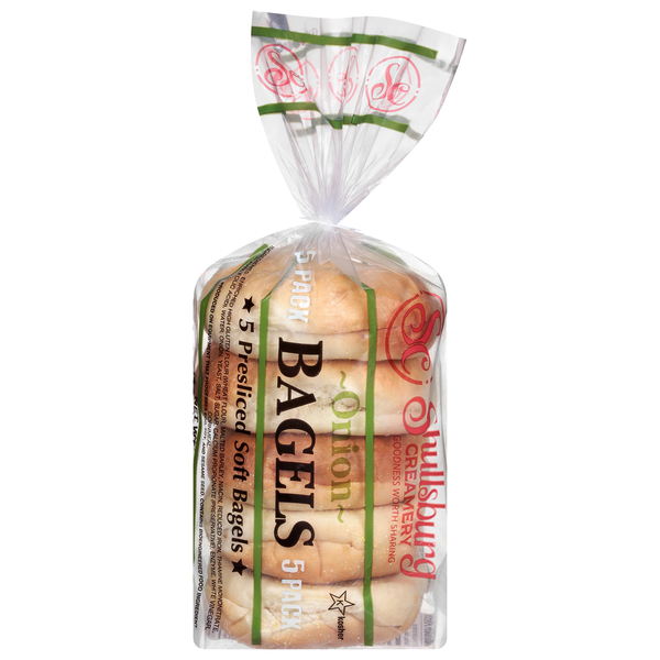 Shullsburg Creamery Presliced Onion Bagels