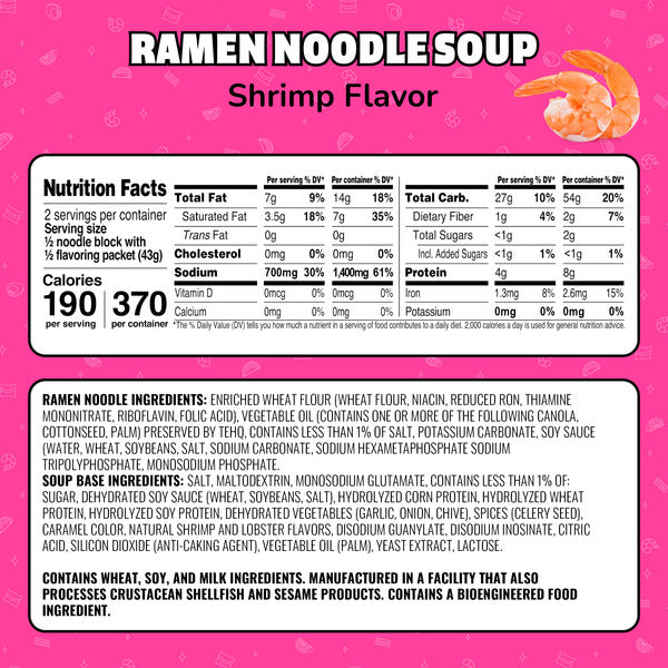 Maruchan Ramen Noodle Soup, Shrimp